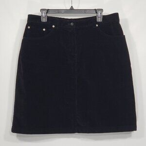 Woolrich  Black Corduroy Mini Skirt  Women's Size 14